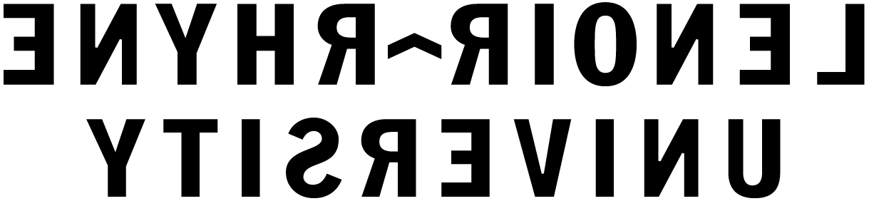 Lenoir-Rhyne University stacked logo in black